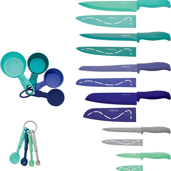 Faberware Color Series 23 pce. Cutlery Set measuring cups/spoons/spatulas/knives - Picture 1 of 5